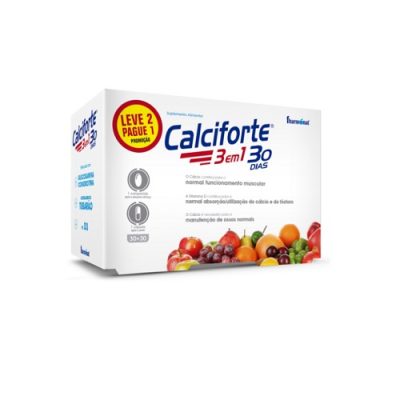 CalciForte 3 em 1 – 30 Comprimidos +30 Cápsulas – Fharmonat