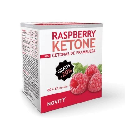 Cetonas de Framboesa (Raspberry Ketone) – 60 + 12 Cápsulas – Novity