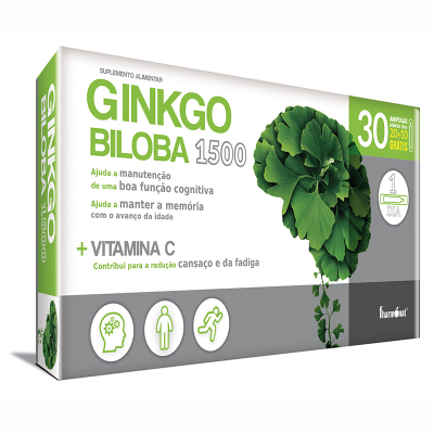 Ginkgo Biloba – Saúde Mental – 30 Ampolas – Fharmonat