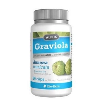 Graviola 3000mg Alpha – 60 Cápsulas – BioHera