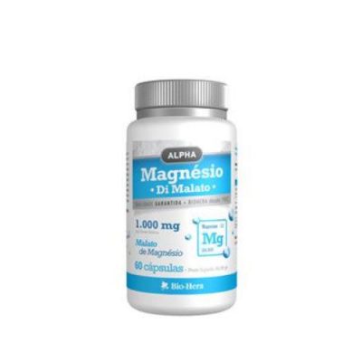 Magnésio Di Malato 1000mg Alpha – 60 Cápsulas – BioHera