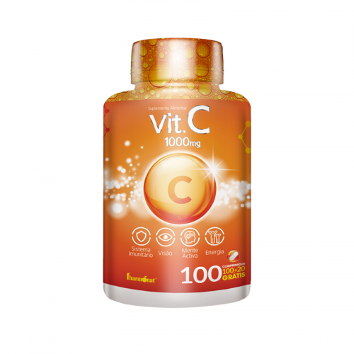 Vitamina C 1000mg - 120 Comprimidos - Fharmonat