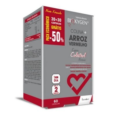 Biokygen Arroz Vermelho – Colesterol – 60 Cápsulas – Fharmonat