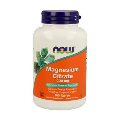 Citrato de Magnésio 200mg – 100 Comprimidos – NOW