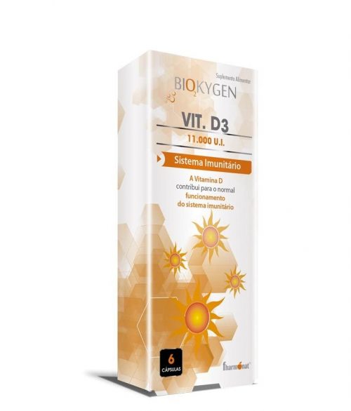 Biokygen Vitamina D3 11.000UI - 6 Cápsulas – Fharmonat