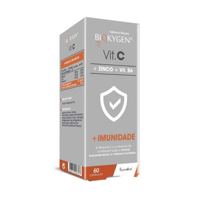Vitamina C + Zinco + Vit. B6 – Biokygen – 60 cápsulas – Fharmonat