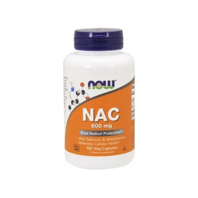 NAC (N-Acetil cisteína) 600mg – 100 cápsulas – NOW