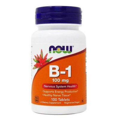 Vitamina B-1 Tiamina 100 mg – 100 comprimidos – NOW