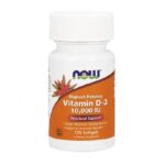 Vitamina D3, 10.000 U.I. - 120 Cápsulas - NOW