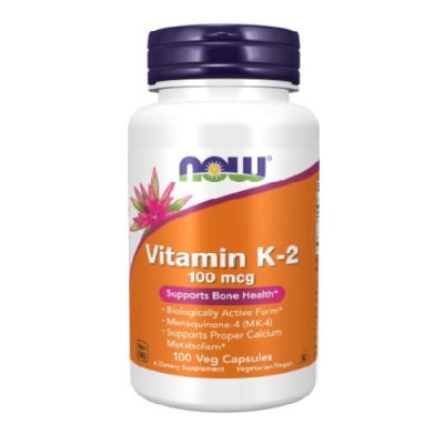 Vitamina k-2 100 mcg – 100 Cápsulas – NOW