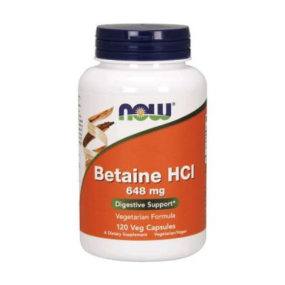Betaine (Betaína) HCI – 120 Capsulas – Now
