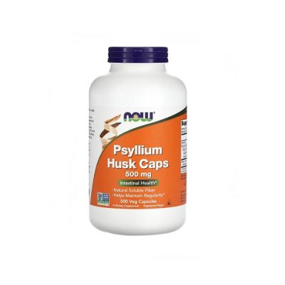 Psyllium Husk Caps 500mg – 200 Cápsulas Vegetais – Now