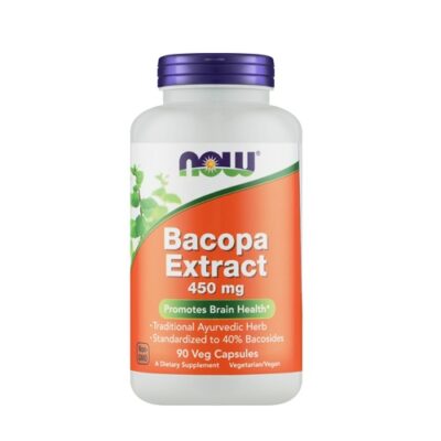 Bacopa Extract 450mg – 90 Cápsulas Vegetais – NOW