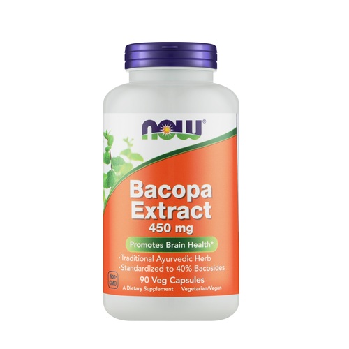 Bacopa Extract 450mg - 90 Cápsulas Vegetais - NOW
