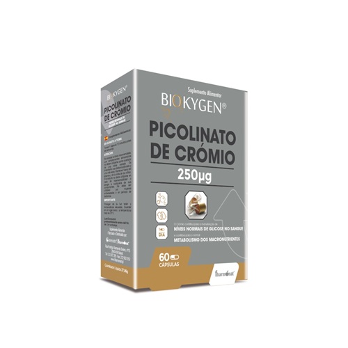 Biokygen Picolinato de Crómio 250mcg - 60 Cápsulas - Fharmonat